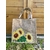 sac en jute taille moyenne avec trois tournesols peints à la main par Elles et No.