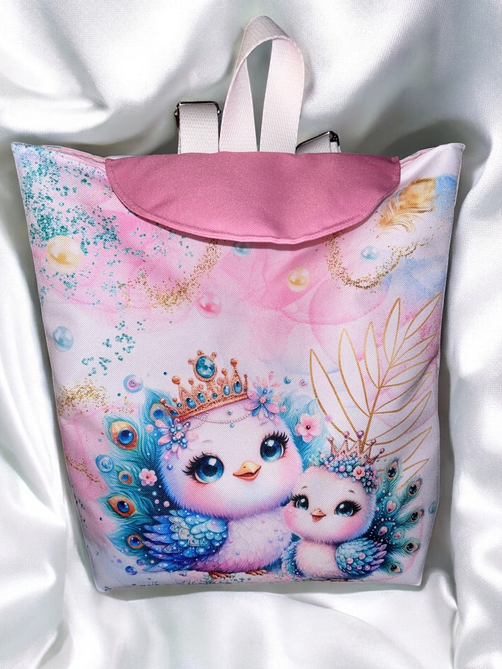sac à dos paon fait main