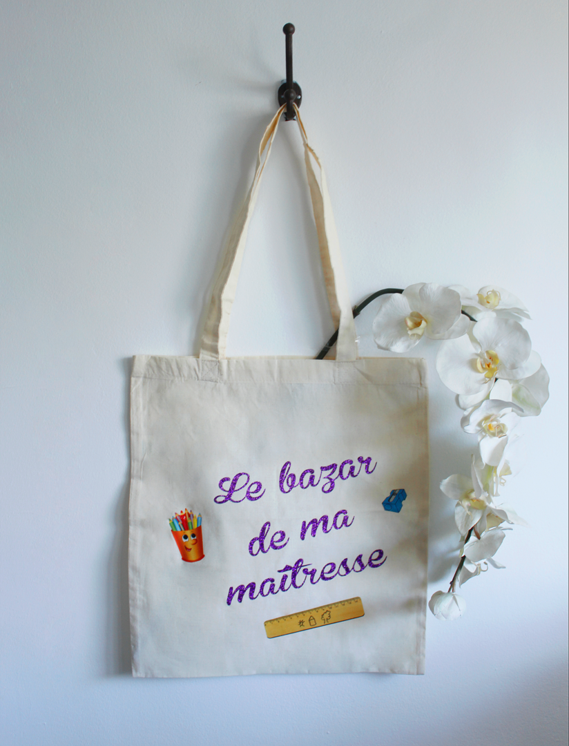 Tote bag « maitresse» Nos idées cadeaux/Totes bags Lilou’Création