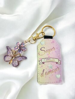porte-clés personnalisé super mamie d'amour