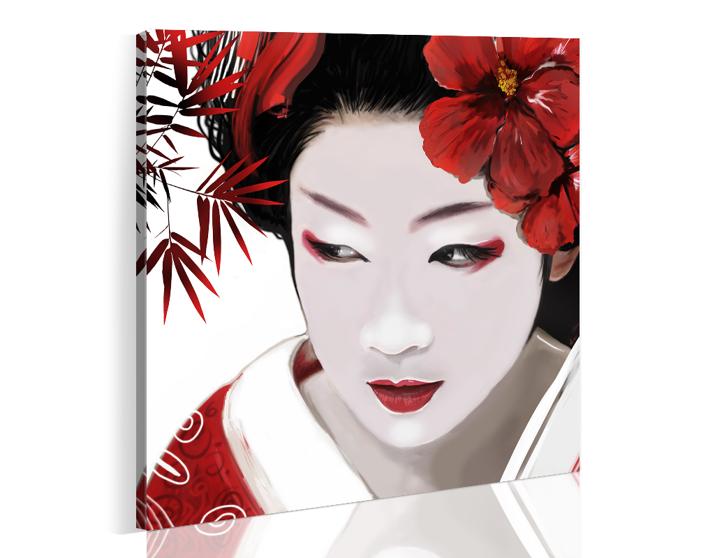 Tableau Portrait geisha japonaise