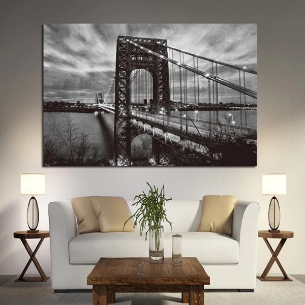 galerie glacis tableau photographie le george washington bridge au mur du salon