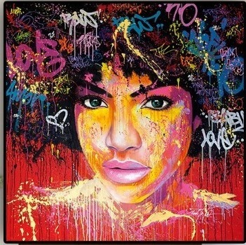 galerie glacis Portrait graffiti de femme afro-américaine essai