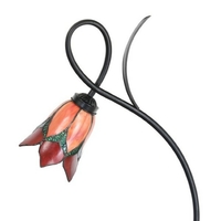 galerie glacis tiffany lampadaire lovely flower rouge vert