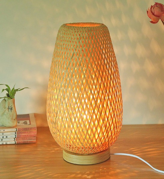 galerie glacis lampe de table en bambou diane