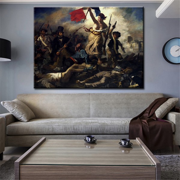 galerie glacis tableau la liberté guidant le peuple dans un salon