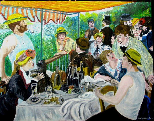 Tableau le déjeuner des canotiers de Renoir