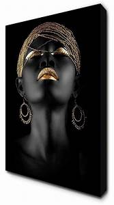 galerie glacis tableau femme noire et or