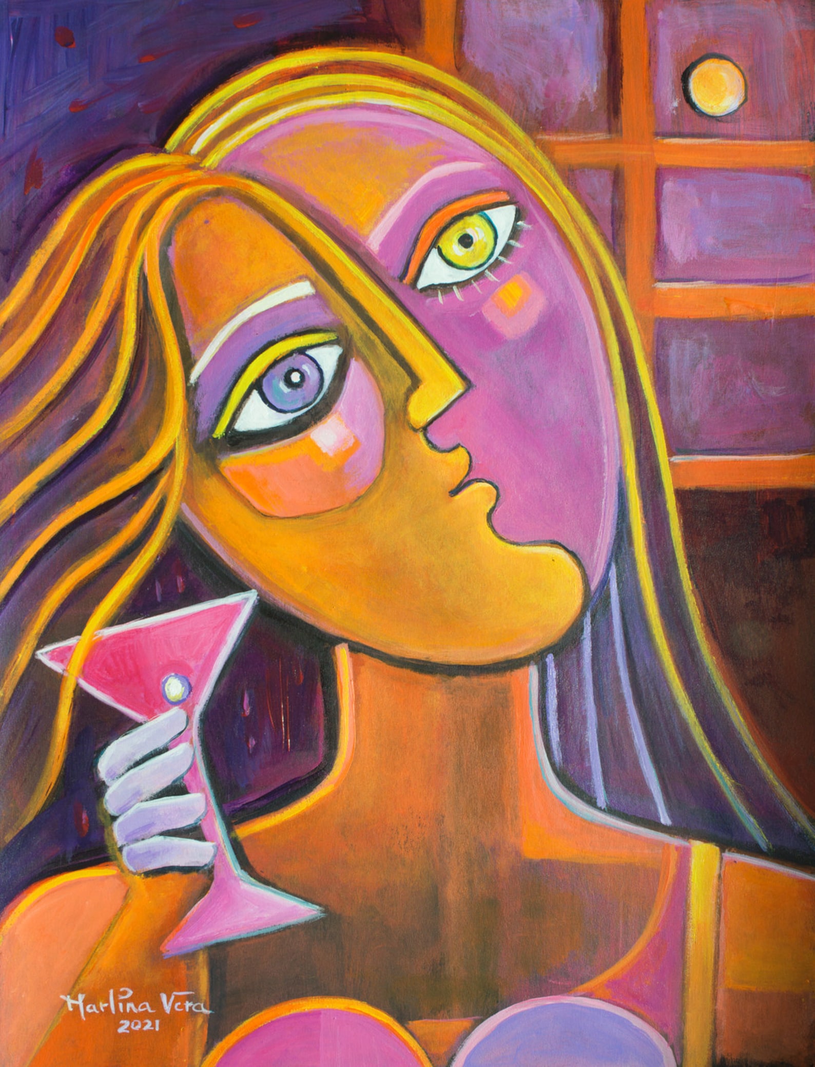 galerie glacis tableau art cubisme drink