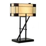 galerie glacis tiffany lampe de table geometric