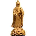 galerie glacis statue laozi en bois sculpté