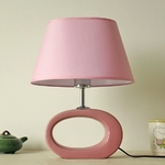 galerie glacis lampe de table en céramique minerve rose
