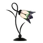 galerie glacis tiffany lampe de table lovely flower purple romantic