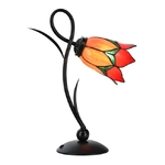 galerie glacis tiffany lampe de table lovely flower red romantic