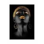 galerie glacis portrait femme noire et or