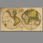 Peinture-sur-toile-Vintage-carte-du-monde-de-la-terre-affiche-r-tro-cartes-du-Globe
