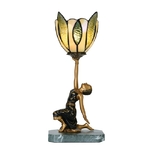 galerie glacis lampe de table Golden Art Deco Lady éclairée