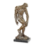 galerie glacis sculpture en bronze d'adam de rodin