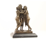 galerie glacis sculpture bronze les trois grâces de canova 3