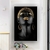 galerie glacis portrait femme noire et or accroché au mur