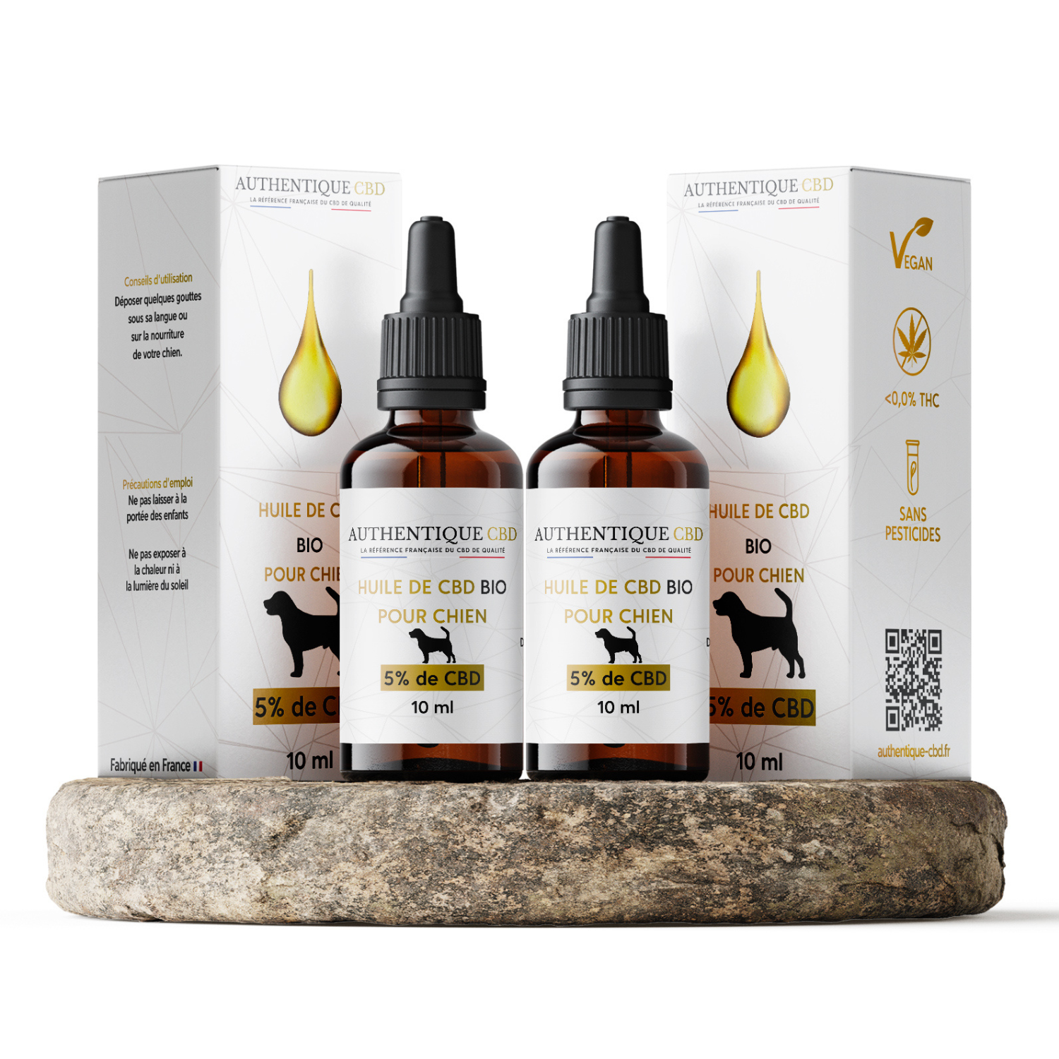 2 Fioles d\'huile de CBD pour Chien