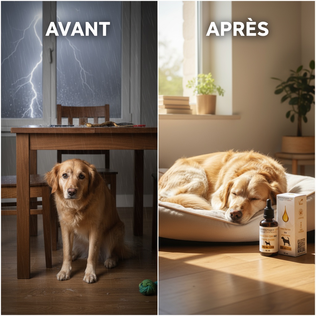 chien cbd avant apres