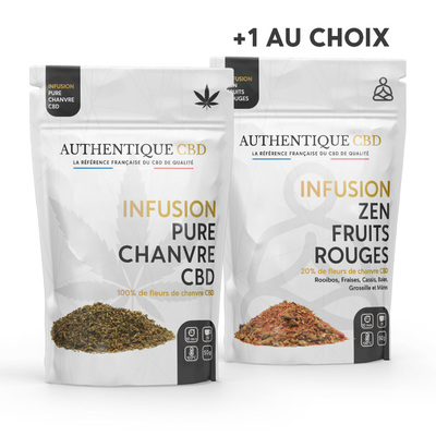 Pack Duo : Infusion Pure Chanvre CBD + Infusion au choix