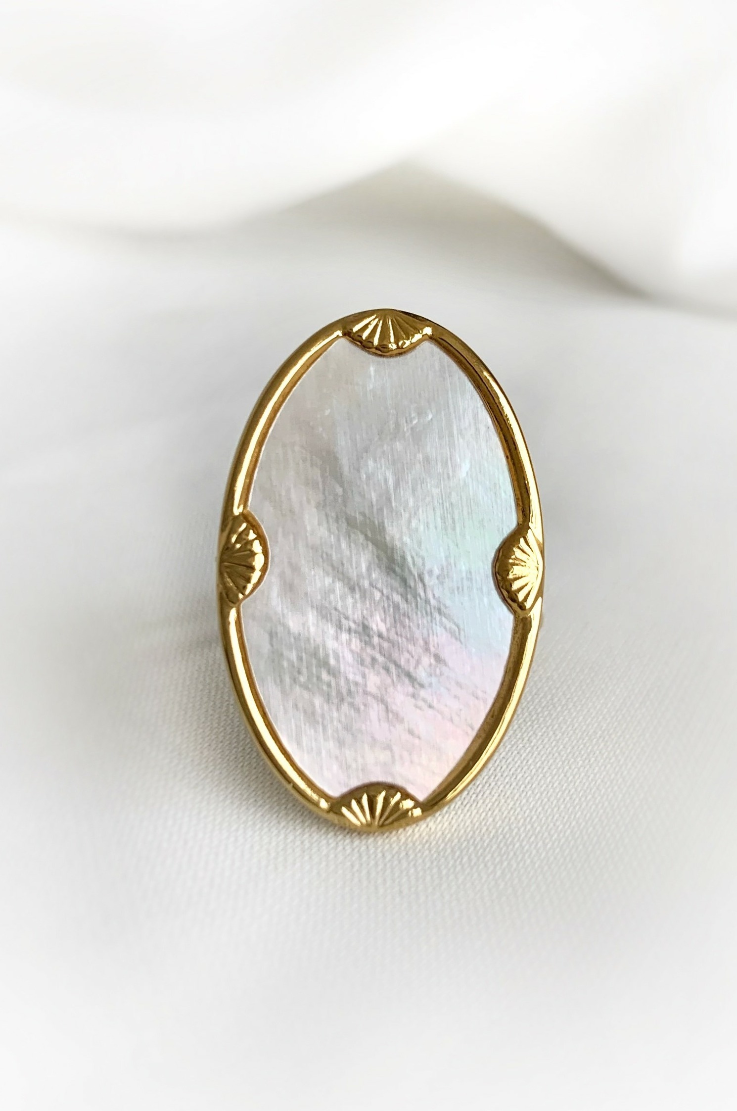 BAGUE INDIRA NACRE