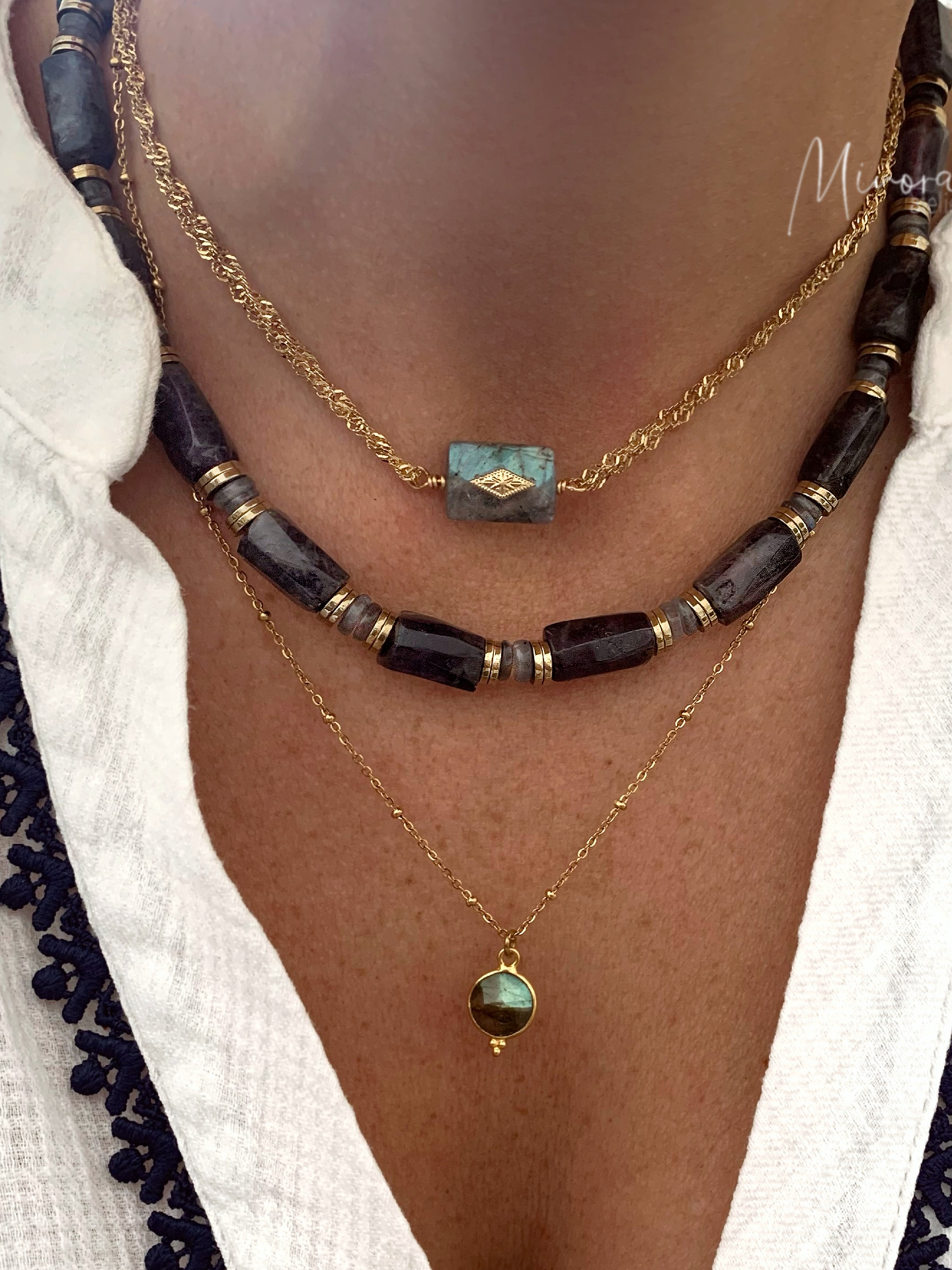 COLLIER HAVA IOLITE