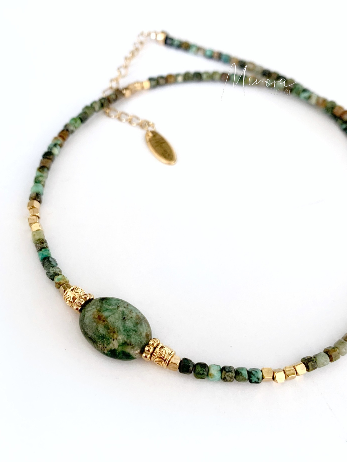 COLLIER KEYA TURQUOISE AFRICAINE