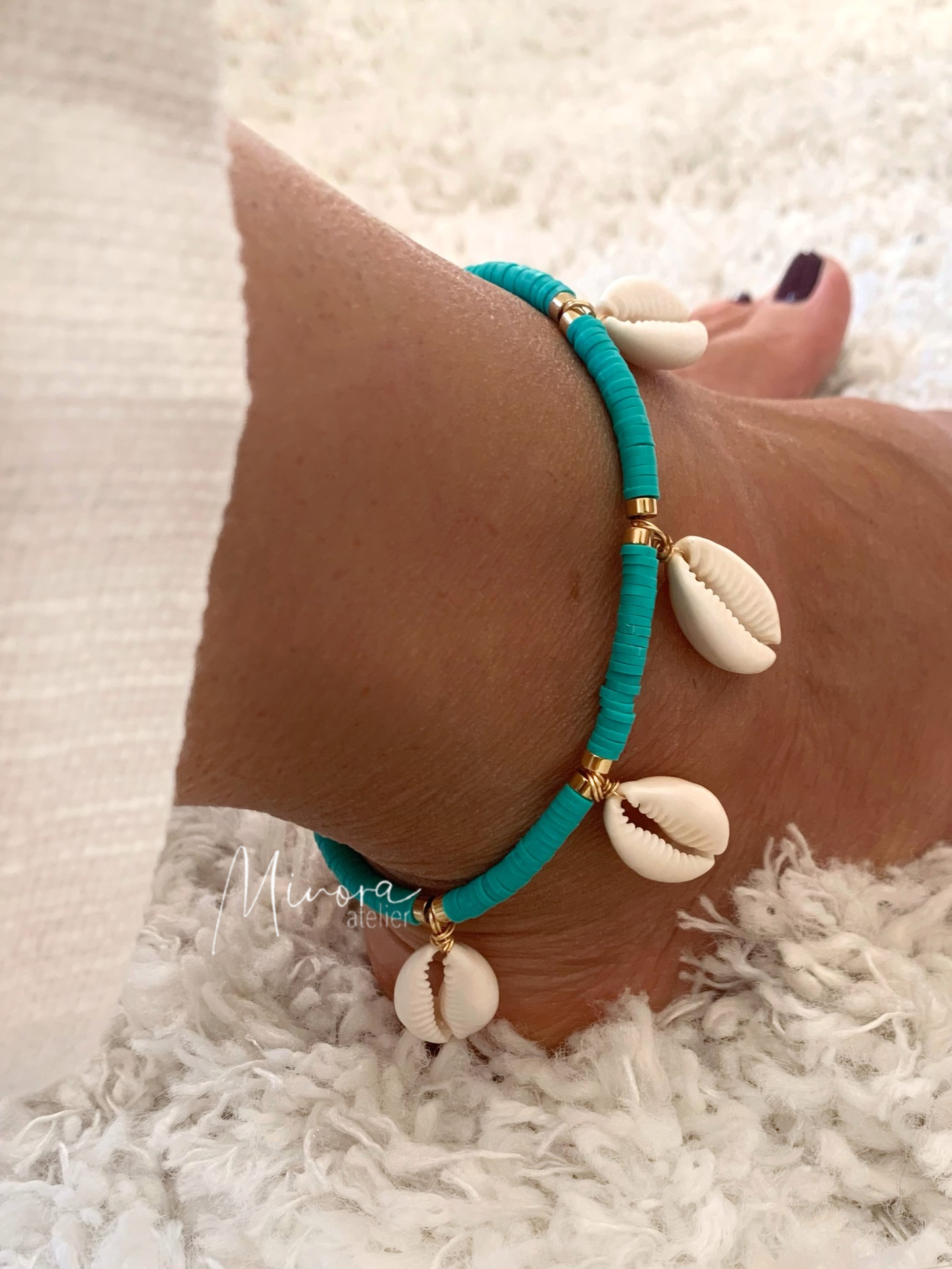 BRACELET CHEVILLE GIULIA BLEU