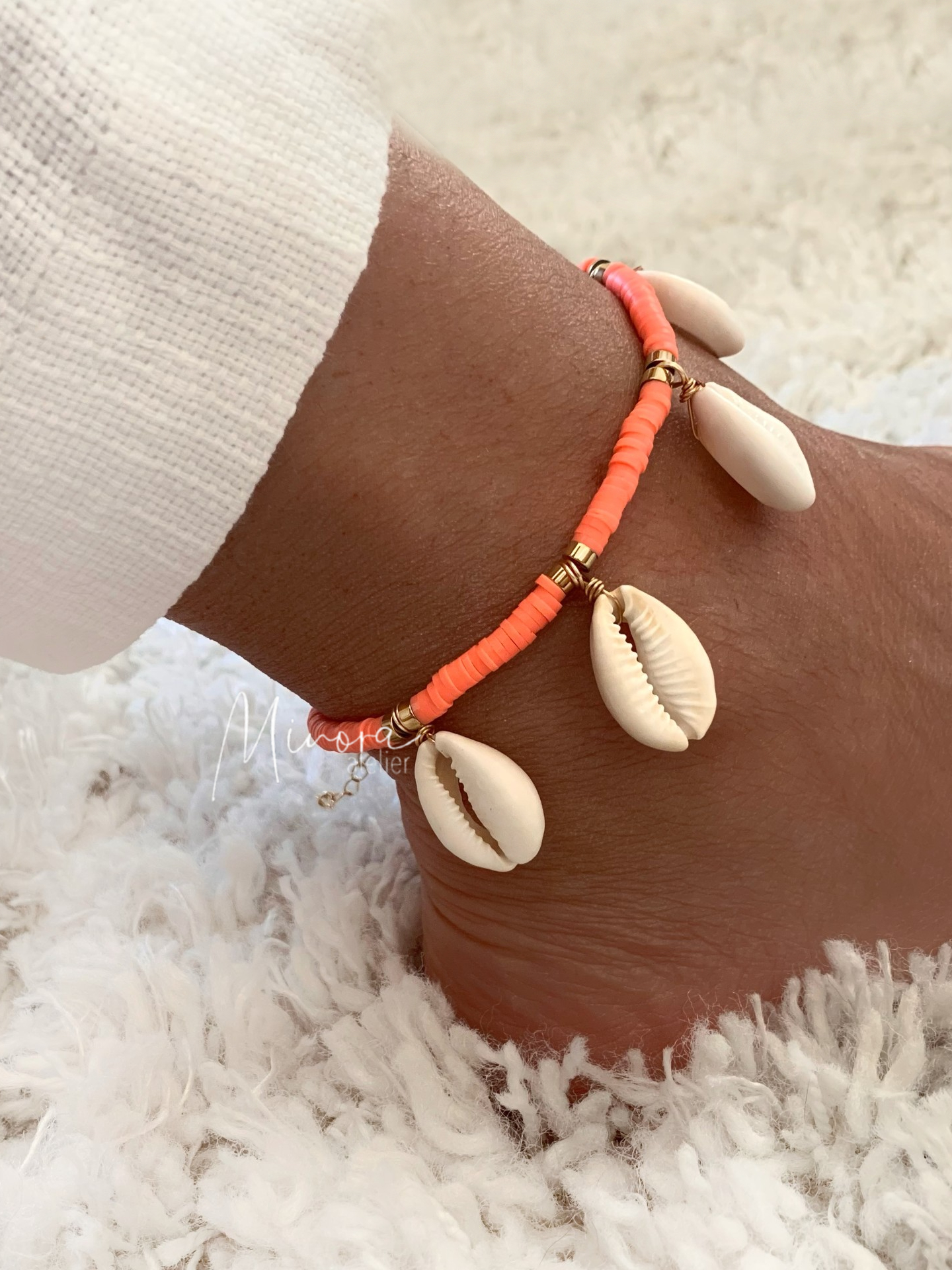 BRACELET CHEVILLE GIULIA orange
