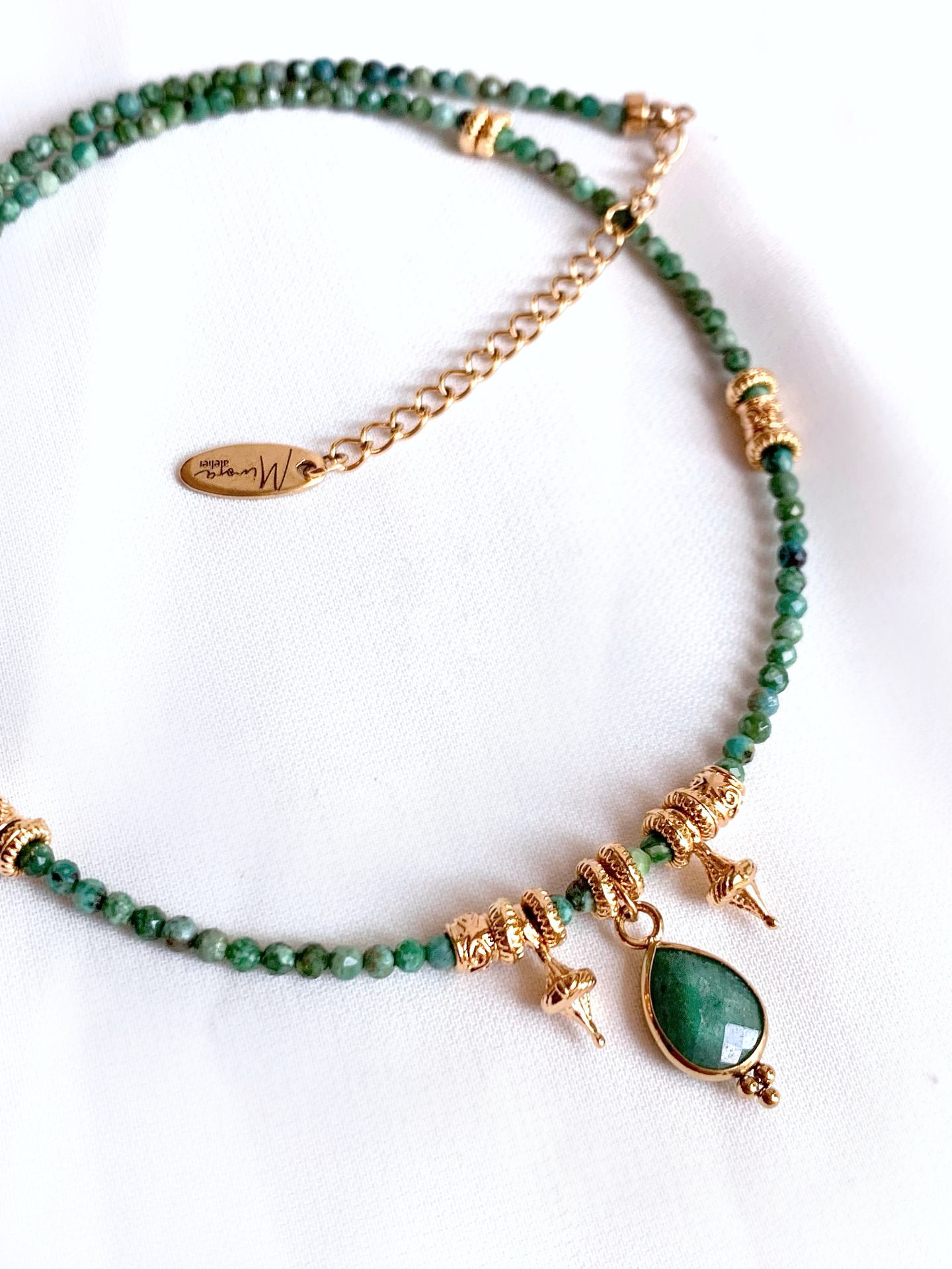 COLLIER OLYMPE TURQUOISE AFRICAINE