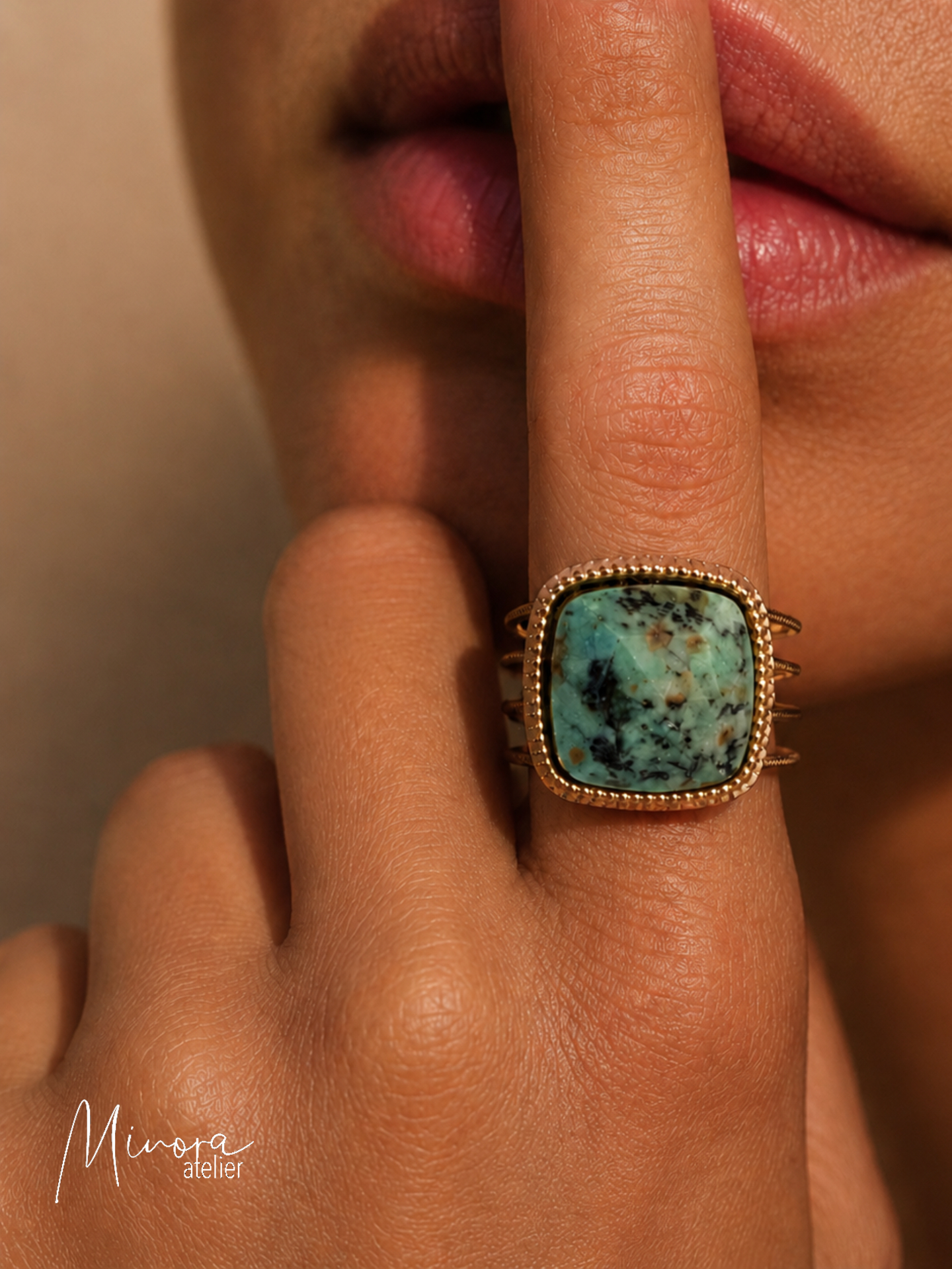 BAGUE MYSTIA TURQUOISE AFRICAINE