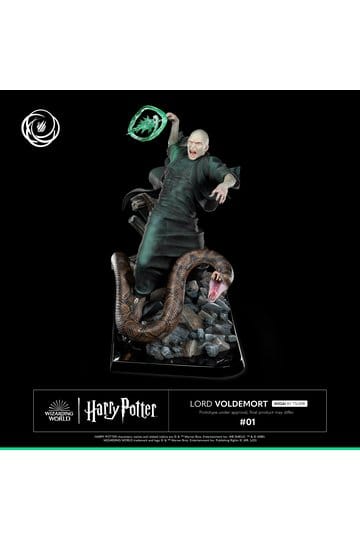 Statuette Voldemort Ikigai avec sortilège Avada Kedavra, vue de face