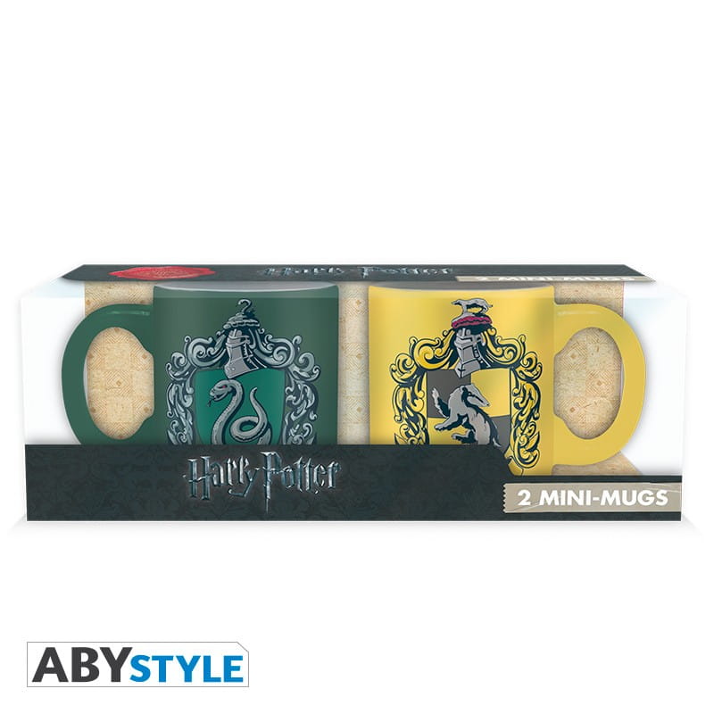 Set de 2 mini-mugs Serpentard et Poufsouffle 110 ml - Harry Potter - ABYstyle