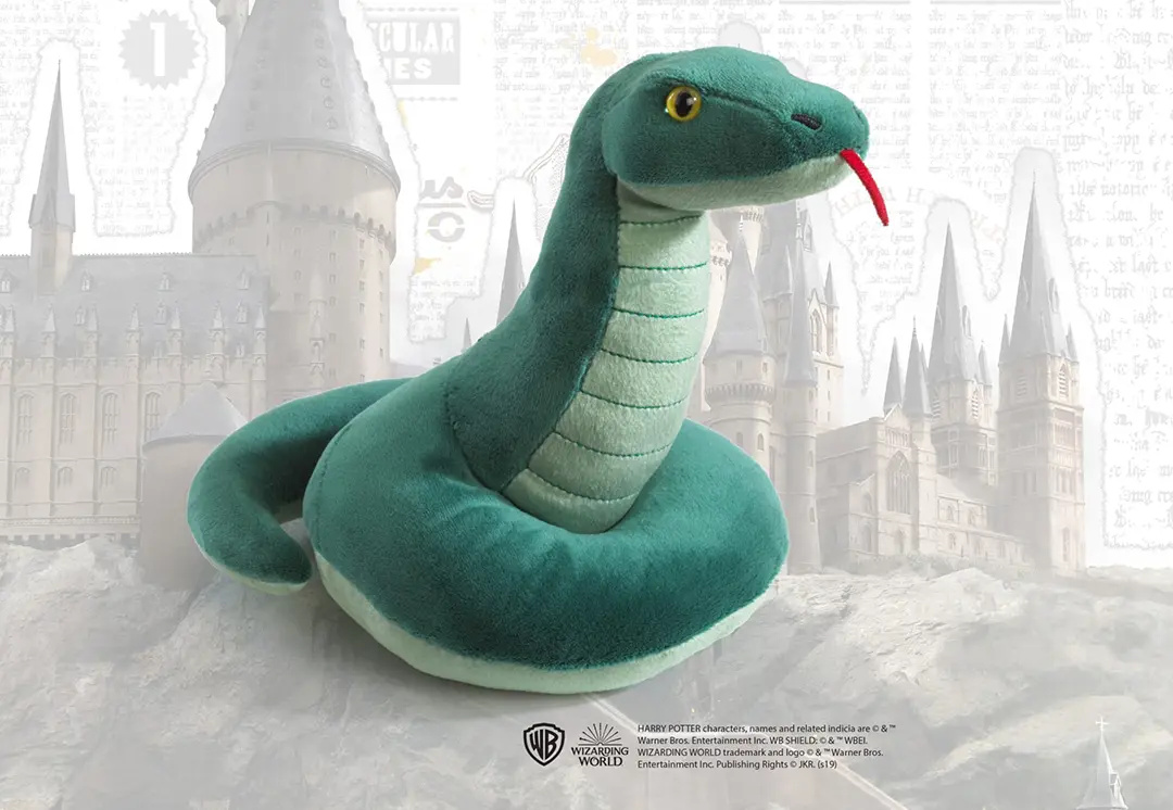 Coussin brodé Serpentard, vue de face du blason