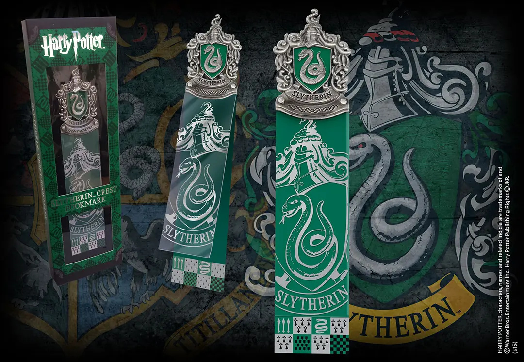 Marque-page Serpentard Noble Collection avec entête en métal émaillé
