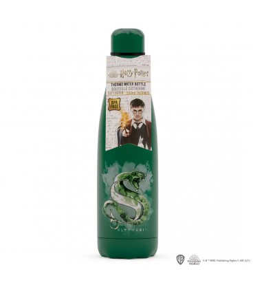 Bouteille isotherme Serpentard 500 ml, détail du blason