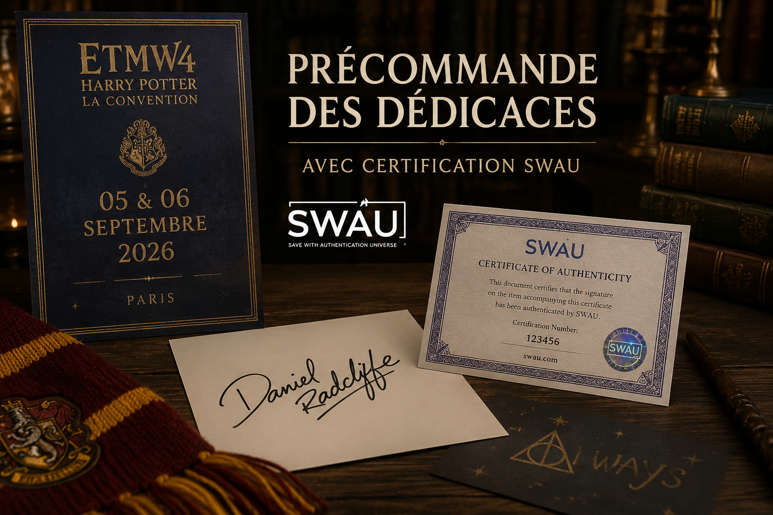 ENTER THE MAGICAL WORLD 4 DEDICACES ACTEURS