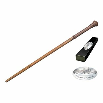Baguette de Madame Pomfresh Noble Collection NN8278, bois clair et manche sculpté brun