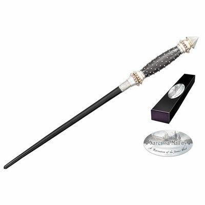 Baguette de Narcissa Malefoy Noble Collection NN8220, résine noire et poignée argentée