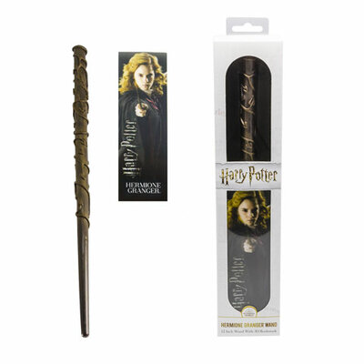 Baguette d'Hermione Granger 30 cm sous blister Noble Collection avec marque-page 3D lenticulaire