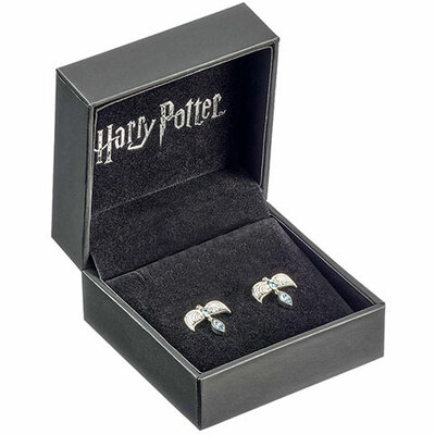 Boucles d'oreilles Diadème de Serdaigle en argent 925 et cristal, vue de la paire