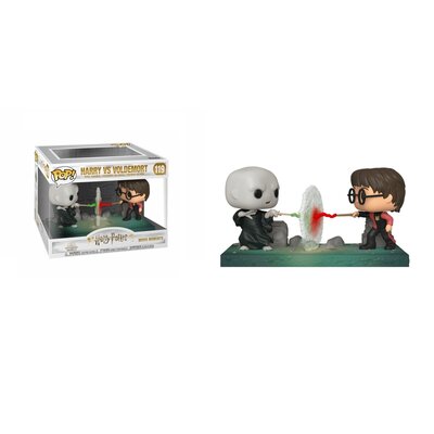 Funko POP! Movie Moment Harry Potter contre Voldemort en duel, dans sa boîte-fenêtre