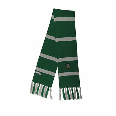 Écharpe Serpentard vert et argent pour déguisement, vue d'ensemble