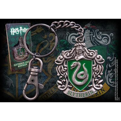 Porte-clés logo Serpentard Noble Collection en métal aux couleurs de la maison