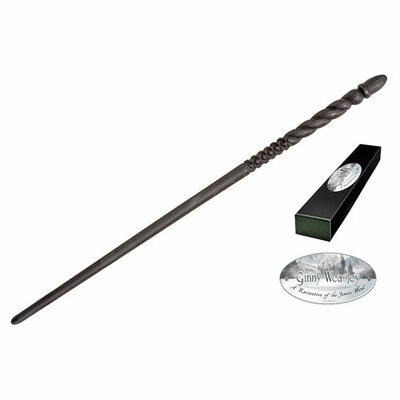 Réplique de la baguette de Ginny Weasley par Noble Collection, manche torsadé en bois clair