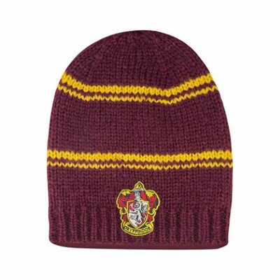 Bonnet long slouchy Gryffondor pourpre et or Cinereplicas avec écusson brodé