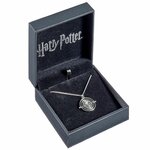 Pendentif Retourneur de Temps argent 925, détail du double anneau et des cristaux